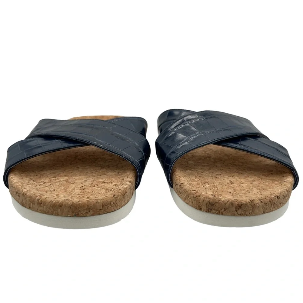 Italeau‎ Morena Croc Embossed Waterproof Slide Sandal (8.5)